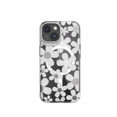 Apple iPhone 15 Case Magsafe Charging Feature Double IMD Printed Licensed Switcheasy Artist-M Fleur Cover - 2