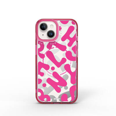 Apple iPhone 15 Case Magsafe Charging Feature Paint Pattern Wiwu Fluorescent G Series Cover - 3