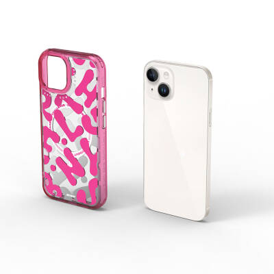 Apple iPhone 15 Case Magsafe Charging Feature Paint Pattern Wiwu Fluorescent G Series Cover - 5