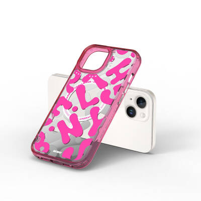 Apple iPhone 15 Case Magsafe Charging Feature Paint Pattern Wiwu Fluorescent G Series Cover - 6