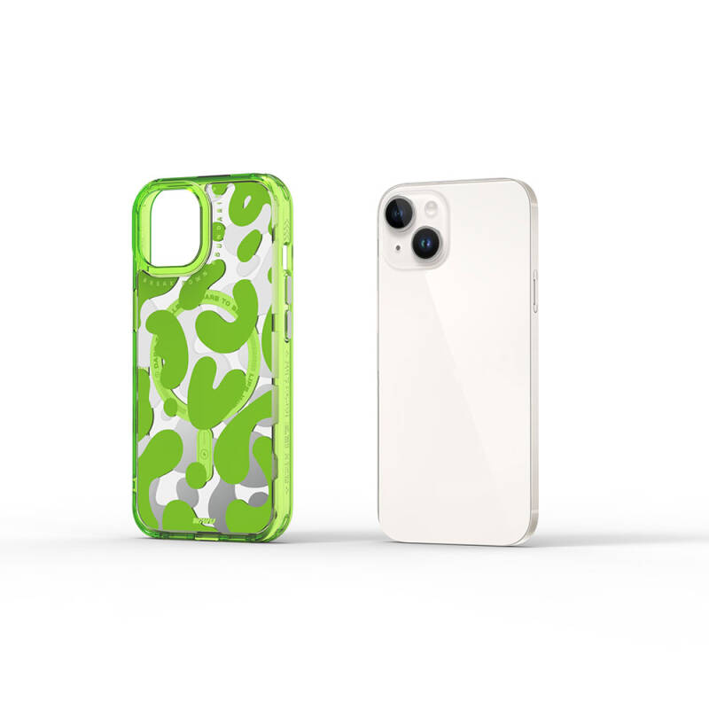 Apple iPhone 15 Case Magsafe Charging Feature Paint Pattern Wiwu Fluorescent G Series Cover - 10