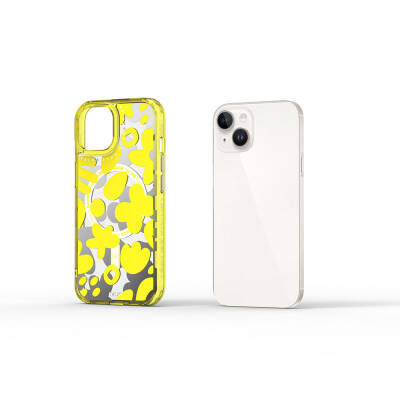 Apple iPhone 15 Case Magsafe Charging Feature Paint Pattern Wiwu Fluorescent G Series Cover - 13