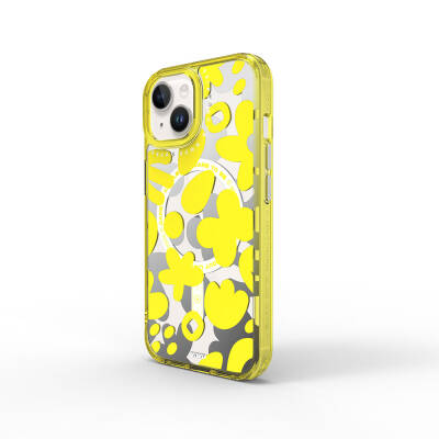 Apple iPhone 15 Case Magsafe Charging Feature Paint Pattern Wiwu Fluorescent G Series Cover - 11