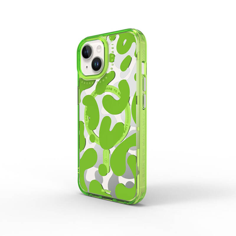 Apple iPhone 15 Case Magsafe Charging Feature Paint Pattern Wiwu Fluorescent G Series Cover - 7