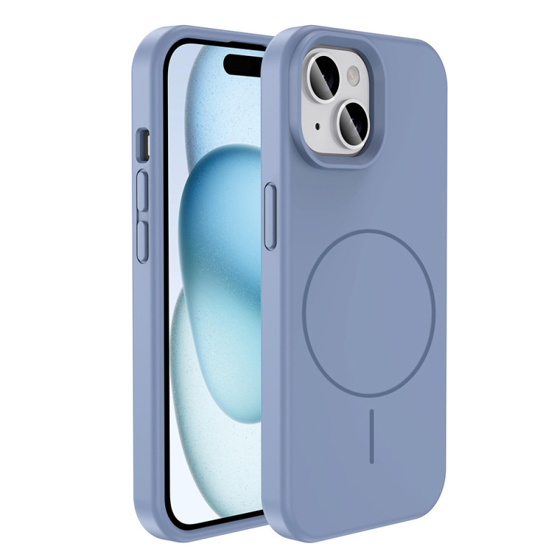 Apple iPhone 15 Case Magsafe Charging Featured Liquid Technology Erasable Hard Zore Kivi Cover - 9