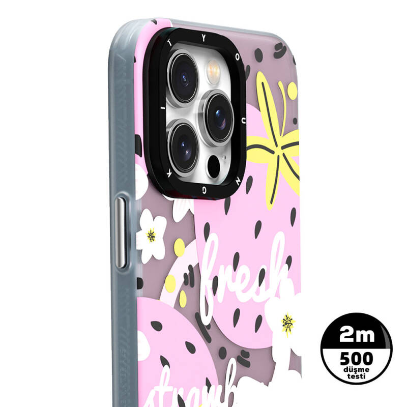 Apple iPhone 15 Case Magsafe Charging Featured Summer Fruit Patterned Youngkit Fruity Flavor Series Cover - 10