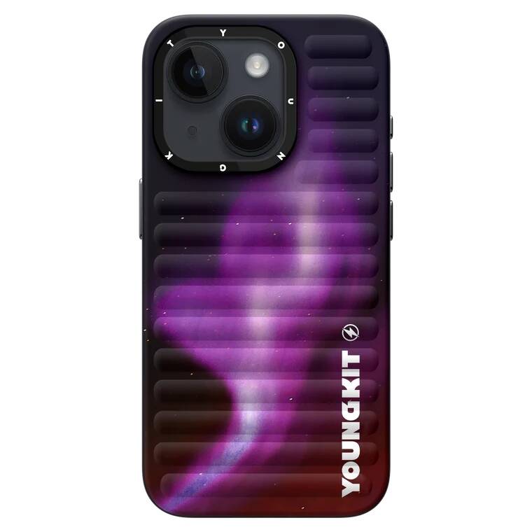 Apple iPhone 15 Case Northern Lights Patterned Youngkit Aurora Series Cover - 2