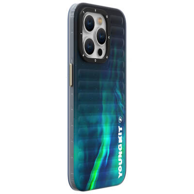 Apple iPhone 15 Case Northern Lights Patterned Youngkit Aurora Series Cover - 5