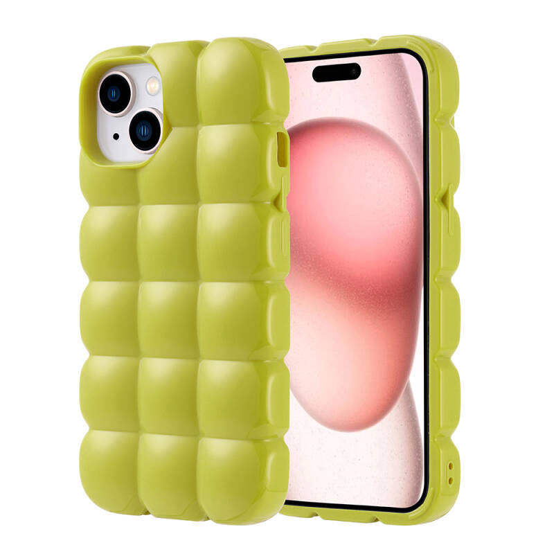 Apple iPhone 15 Case Shiny Flexible Silicone Zore Dom Dom Cover - 3