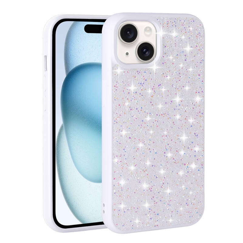 Apple iPhone 15 Case Shiny Stone Design Zore Diamond Cover - 5