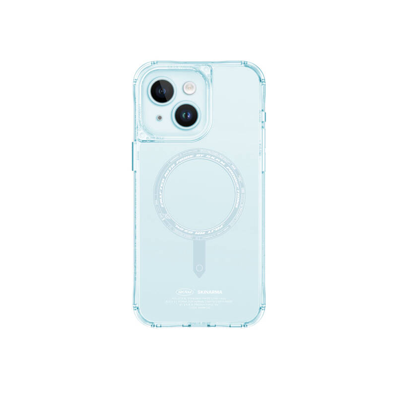 Apple iPhone 15 Case SkinArma Transparent Airbag Design Saido Cover with Magsafe Charging Feature - 6