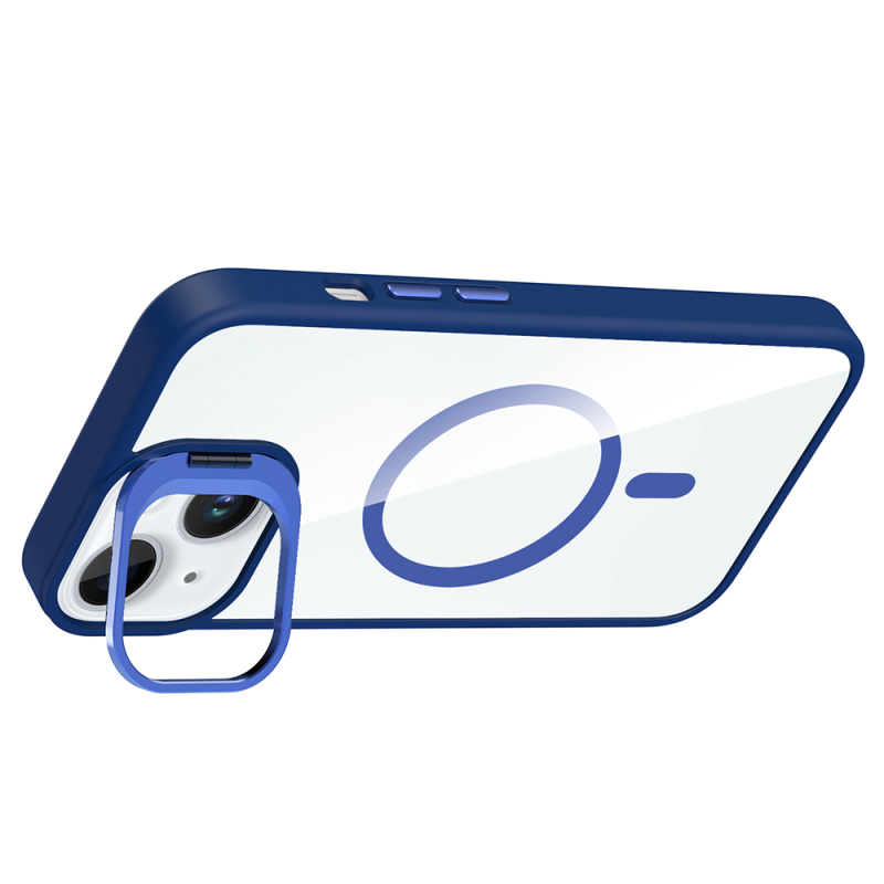 Apple iPhone 15 Case Stand Camera Lens Gift M-Safe Charging Feature Zore Etro Cover - 19