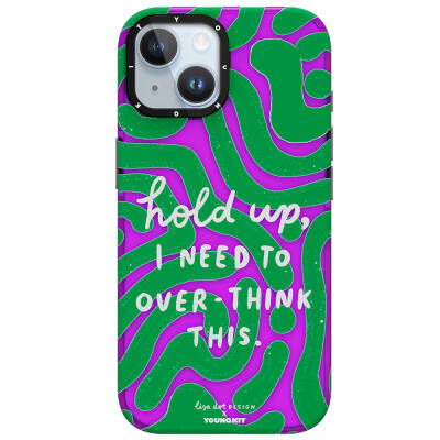 Apple iPhone 15 Case Text Patterned Youngkit Mindfulness Series Cover - 2