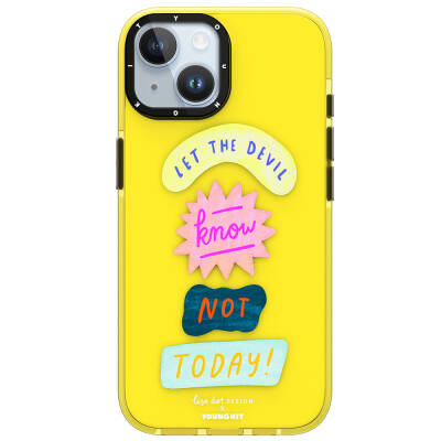 Apple iPhone 15 Case Text Patterned Youngkit Mindfulness Series Cover - 5