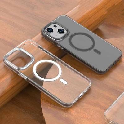 Apple iPhone 15 Case Transparent Efsane Cover with Zore Wireless Charging Feature - 4