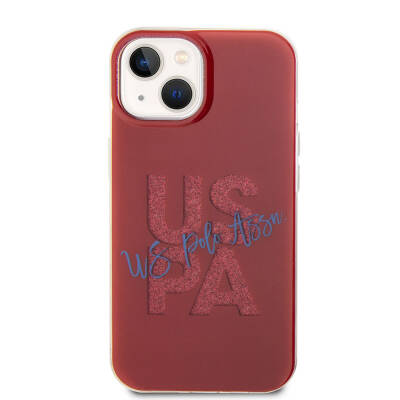 Apple iPhone 15 Case U.S. Polo Assn. Original Licensed Glitter Glossy Alphabet Design Cover - 4