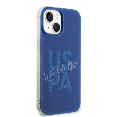 Apple iPhone 15 Case U.S. Polo Assn. Original Licensed Glitter Glossy Alphabet Design Cover - 21