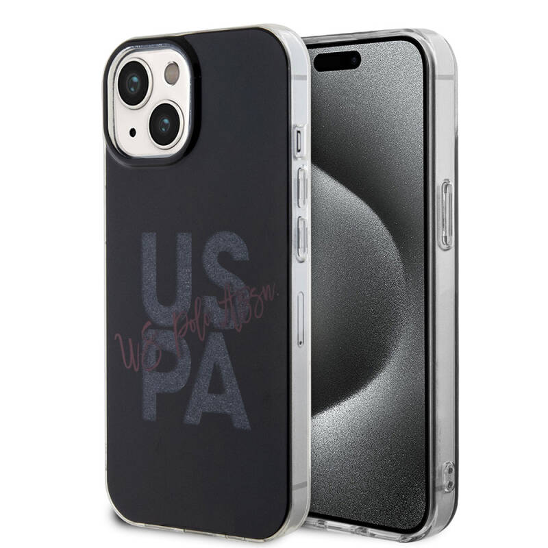Apple iPhone 15 Case U.S. Polo Assn. Original Licensed Glitter Glossy Alphabet Design Cover - 26