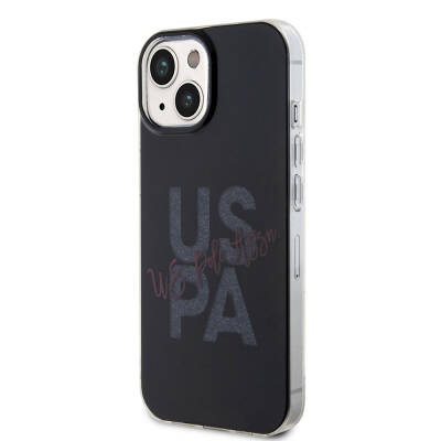 Apple iPhone 15 Case U.S. Polo Assn. Original Licensed Glitter Glossy Alphabet Design Cover - 27