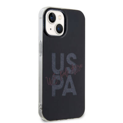 Apple iPhone 15 Case U.S. Polo Assn. Original Licensed Glitter Glossy Alphabet Design Cover - 29