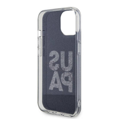 Apple iPhone 15 Case U.S. Polo Assn. Original Licensed Glitter Glossy Alphabet Design Cover - 32