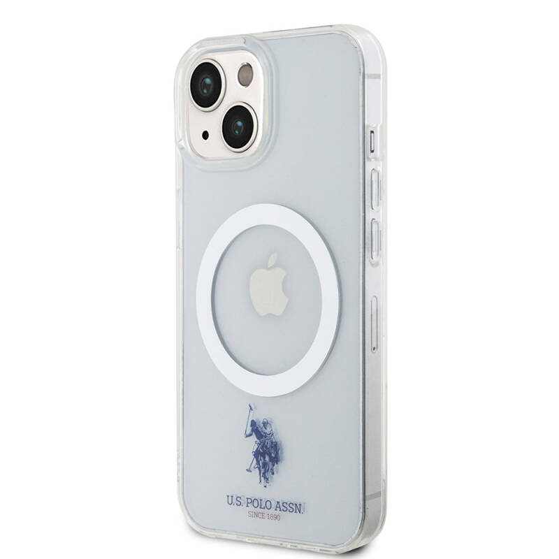Apple iPhone 15 Case U.S. Polo Assn. Original Licensed Magsafe Charging Featured Transparent Design Cover - 2
