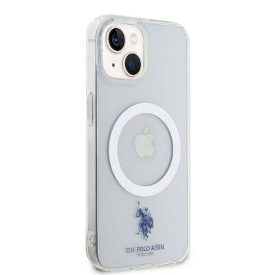 Apple iPhone 15 Case U.S. Polo Assn. Original Licensed Magsafe Charging Featured Transparent Design Cover - 4