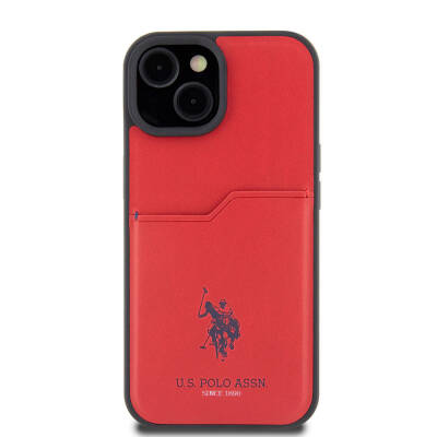 Apple iPhone 15 Case U.S. Polo Assn. Original Licensed Printing Logo PU Card Holder Cover - 4