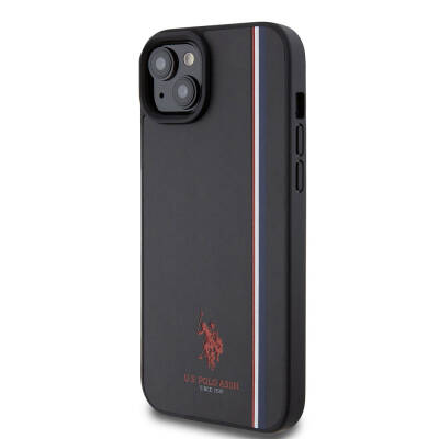 Apple iPhone 15 Case U.S. Polo Assn. Original Licensed Three Color Stripe Design Print Logo Cover - 27