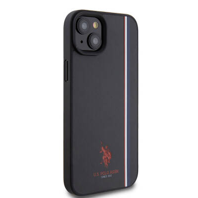 Apple iPhone 15 Case U.S. Polo Assn. Original Licensed Three Color Stripe Design Print Logo Cover - 29