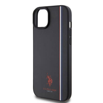 Apple iPhone 15 Case U.S. Polo Assn. Original Licensed Three Color Stripe Design Print Logo Cover - 31