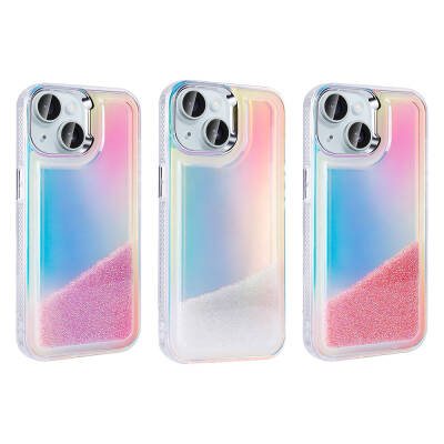 Apple iPhone 15 Case with Airbag Colored Back Surface Bead Design Zore Kumul Cover - 2