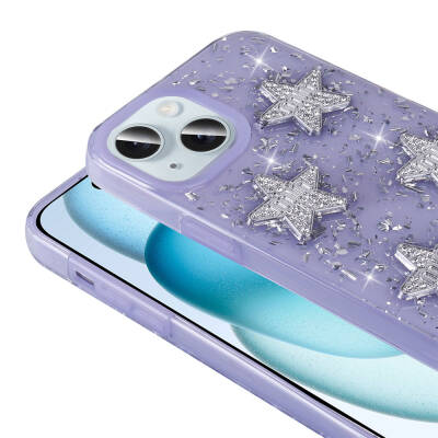 Apple iPhone 15 Case with Airbag Glitter Back Surface Zore Sparkle Silicone Cover - 14