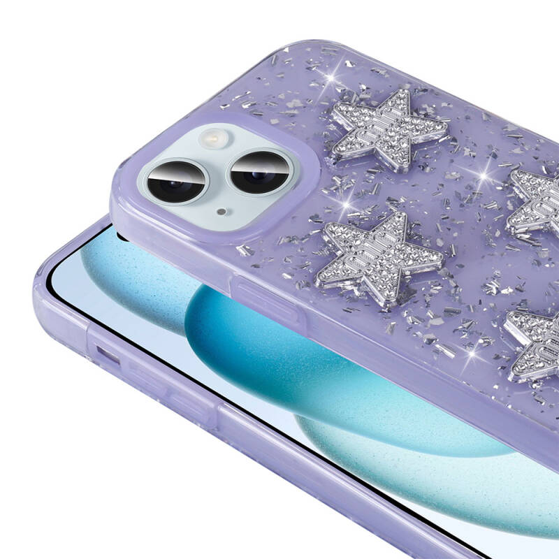 Apple iPhone 15 Case with Airbag Glitter Back Surface Zore Sparkle Silicone Cover - 14