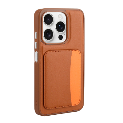 Apple iPhone 15 Case with Card Holder Zore X-Card Silicone Cover - 8