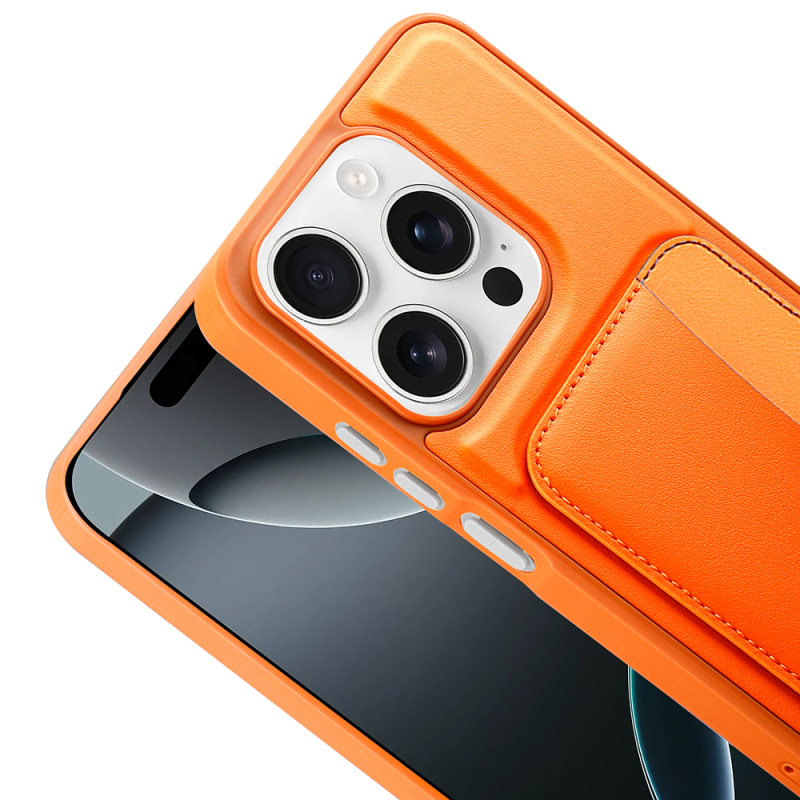 Apple iPhone 15 Case with Card Holder Zore X-Card Silicone Cover - 14