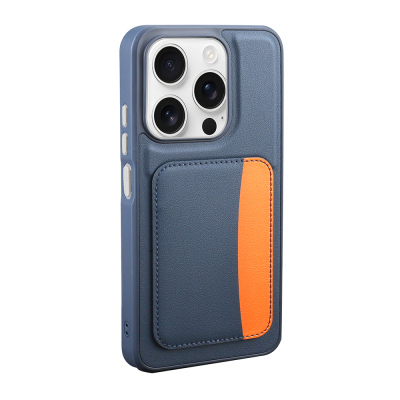 Apple iPhone 15 Case with Card Holder Zore X-Card Silicone Cover - 10