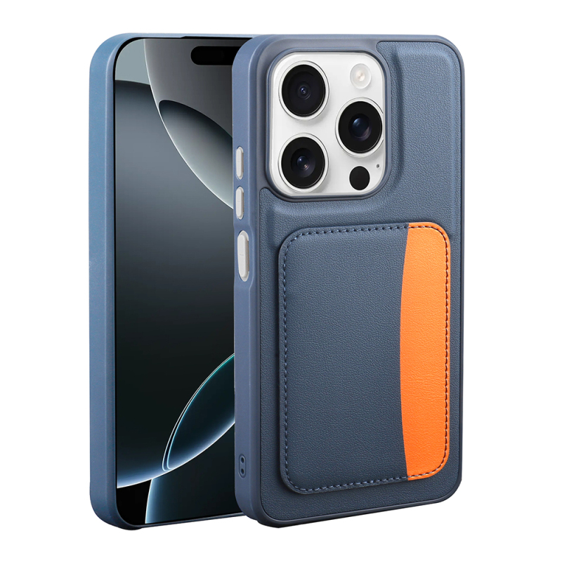 Apple iPhone 15 Case with Card Holder Zore X-Card Silicone Cover - 1