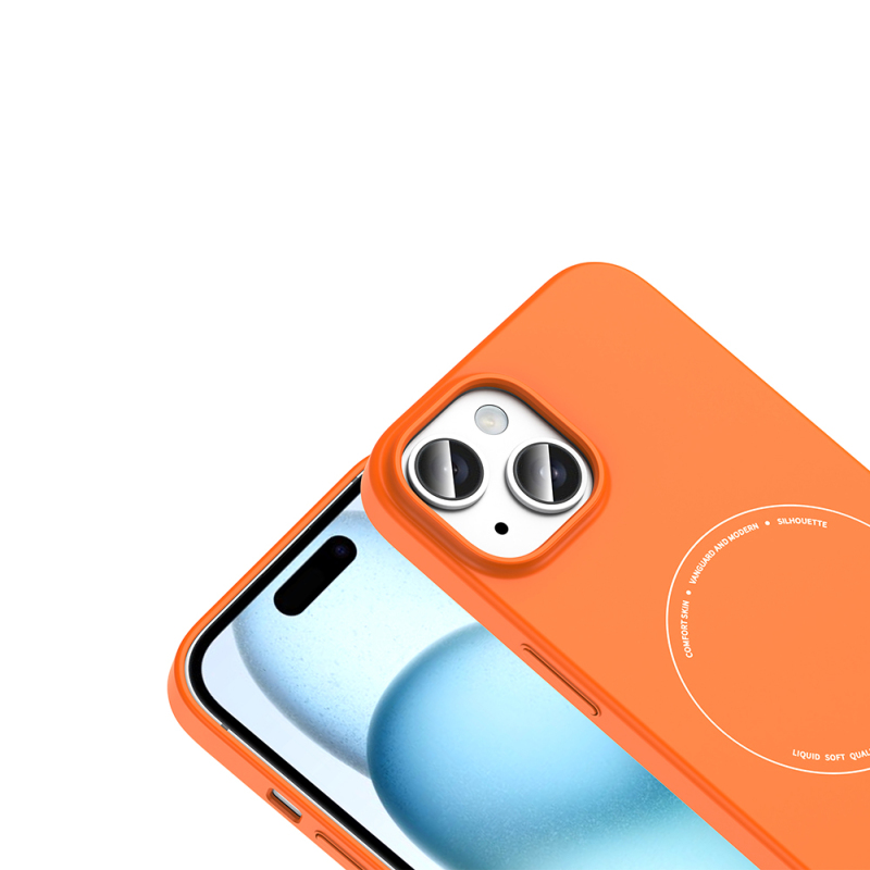 Apple iPhone 15 Case with M-Safe Charging and Camera Protection - Zore Elio Hard PC Cover - 18