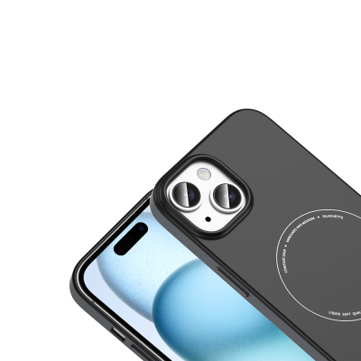 Apple iPhone 15 Case with M-Safe Charging and Camera Protection - Zore Elio Hard PC Cover - 19