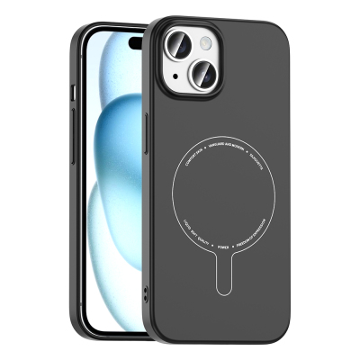 Apple iPhone 15 Case with M-Safe Charging and Camera Protection - Zore Elio Hard PC Cover - 3