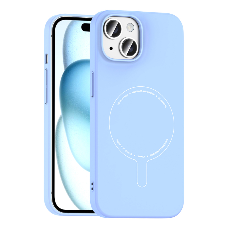Apple iPhone 15 Case with M-Safe Charging and Camera Protection - Zore Elio Hard PC Cover - 8