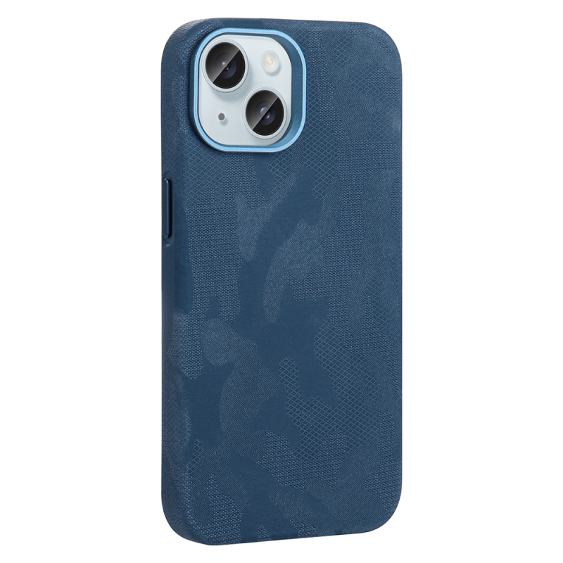 Apple iPhone 15 Case with M-Safe Charging Feature, Camouflage Design, Zore Sera Hard PC Cover - 5