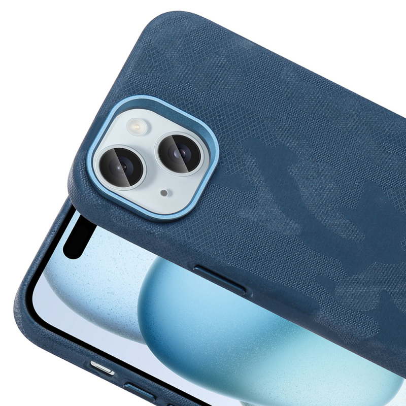 Apple iPhone 15 Case with M-Safe Charging Feature, Camouflage Design, Zore Sera Hard PC Cover - 9