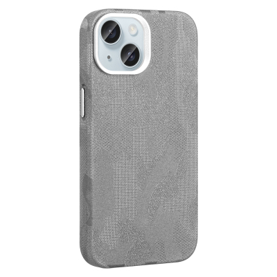Apple iPhone 15 Case with M-Safe Charging Feature, Camouflage Design, Zore Sera Hard PC Cover - 7