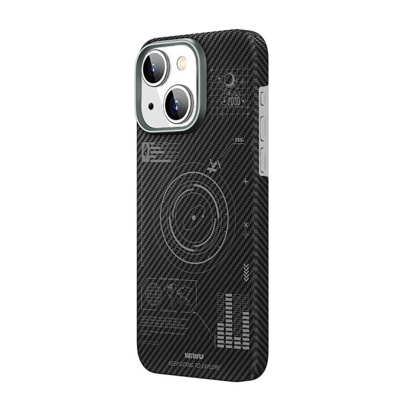 Apple iPhone 15 Case Wiwu KJZ-017 Carbon Fiber 600D Explore Cover - 3