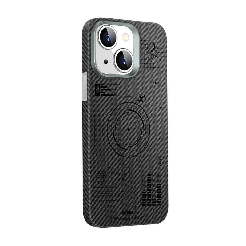 Apple iPhone 15 Case Wiwu KJZ-017 Carbon Fiber 600D Explore Kevlar Cover - 12