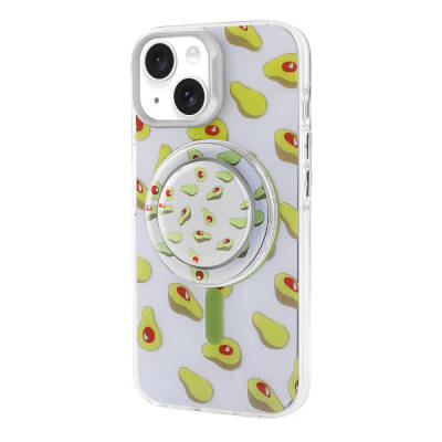 Apple iPhone 15 Case Zore Tiktok Cover with Magsafe Charging Feature and Plug-in Pop Socket - 15