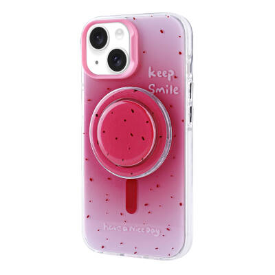 Apple iPhone 15 Case Zore Tiktok Cover with Magsafe Charging Feature and Plug-in Pop Socket - 17