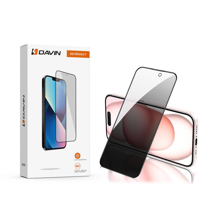 Apple iPhone 15 Davin 5D Privacy Glass Screen Protector - 1